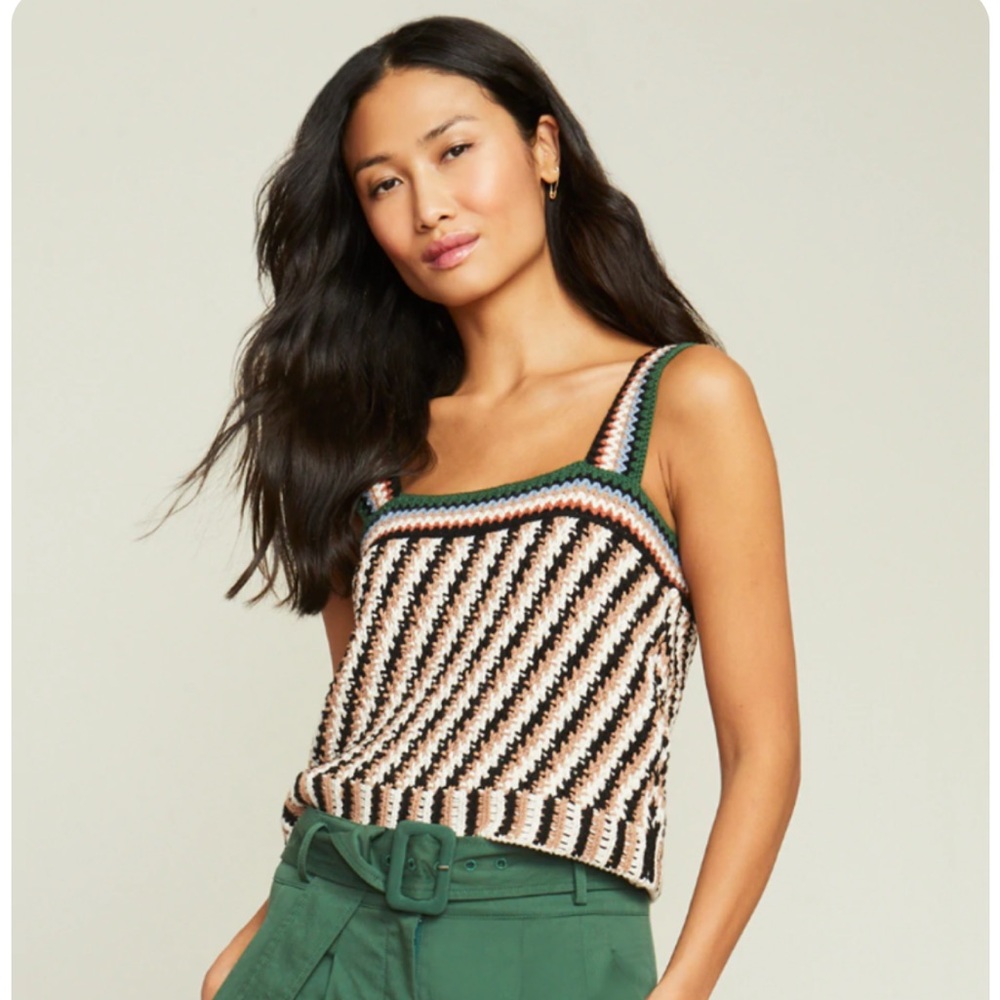 New Veronica Beard Livina Crochet Top - Picture 1 of 6